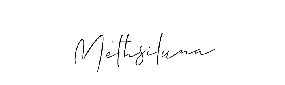 You should practise on your own different ways (Allison_Script) to write your name (Methsiluna) in signature. don't let someone else do it for you. Methsiluna signature style 2 images and pictures png