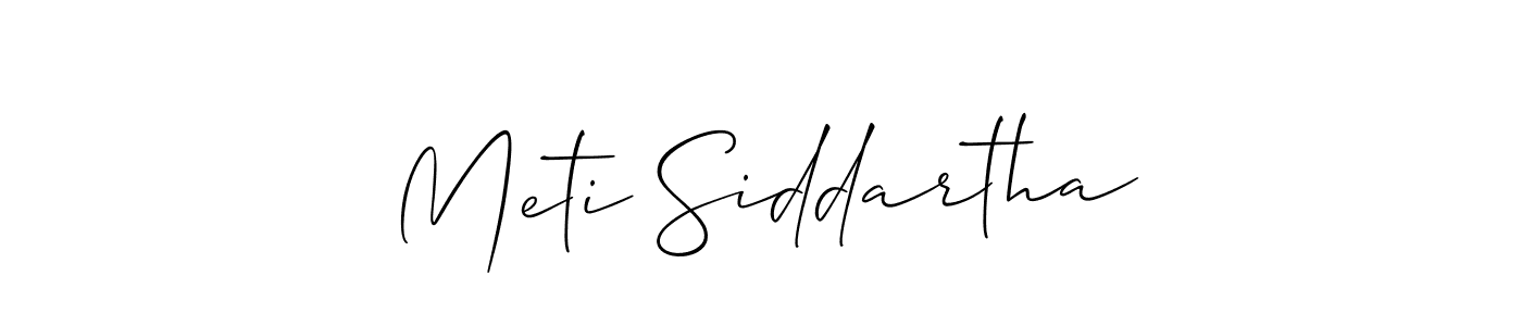 if you are searching for the best signature style for your name Meti Siddartha. so please give up your signature search. here we have designed multiple signature styles  using Allison_Script. Meti Siddartha signature style 2 images and pictures png
