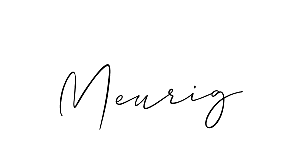 How to Draw Meurig signature style? Allison_Script is a latest design signature styles for name Meurig. Meurig signature style 2 images and pictures png