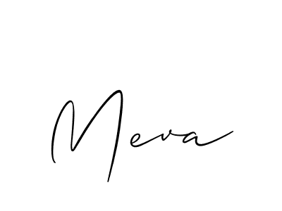 How to make Meva name signature. Use Allison_Script style for creating short signs online. This is the latest handwritten sign. Meva signature style 2 images and pictures png