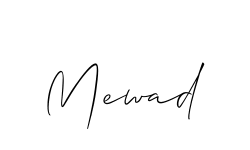 How to make Mewad signature? Allison_Script is a professional autograph style. Create handwritten signature for Mewad name. Mewad signature style 2 images and pictures png