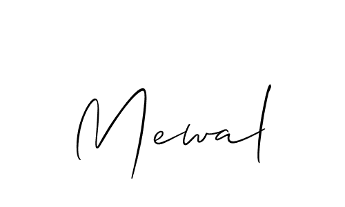 Create a beautiful signature design for name Mewal. With this signature (Allison_Script) fonts, you can make a handwritten signature for free. Mewal signature style 2 images and pictures png