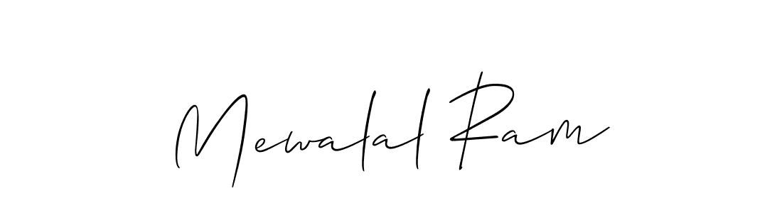 Make a beautiful signature design for name Mewalal Ram. With this signature (Allison_Script) style, you can create a handwritten signature for free. Mewalal Ram signature style 2 images and pictures png