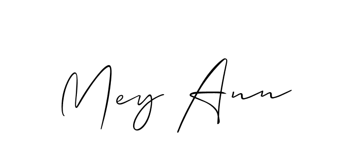 Design your own signature with our free online signature maker. With this signature software, you can create a handwritten (Allison_Script) signature for name Mey Ann. Mey Ann signature style 2 images and pictures png