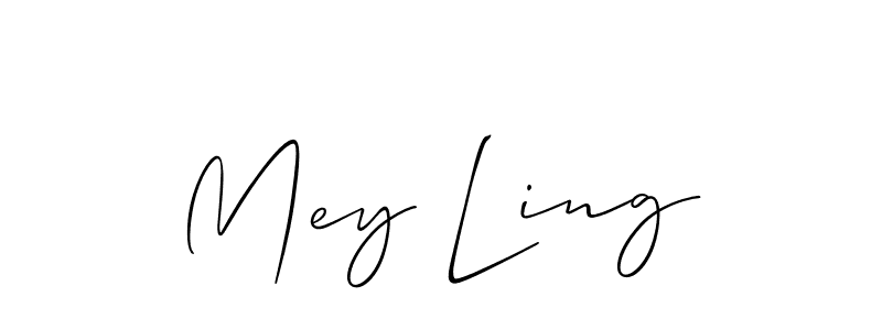 It looks lik you need a new signature style for name Mey Ling. Design unique handwritten (Allison_Script) signature with our free signature maker in just a few clicks. Mey Ling signature style 2 images and pictures png