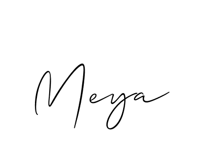 Also we have Meya name is the best signature style. Create professional handwritten signature collection using Allison_Script autograph style. Meya signature style 2 images and pictures png