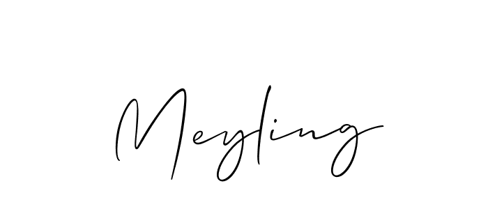 Also we have Meyling name is the best signature style. Create professional handwritten signature collection using Allison_Script autograph style. Meyling signature style 2 images and pictures png