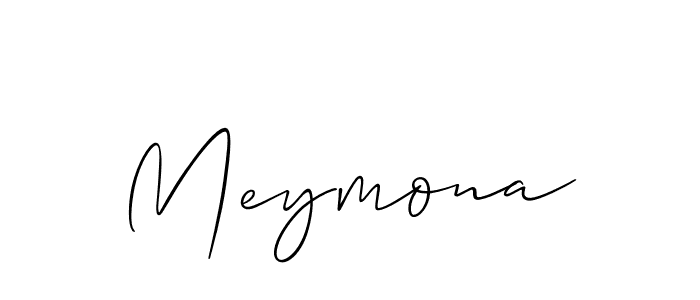 It looks lik you need a new signature style for name Meymona. Design unique handwritten (Allison_Script) signature with our free signature maker in just a few clicks. Meymona signature style 2 images and pictures png