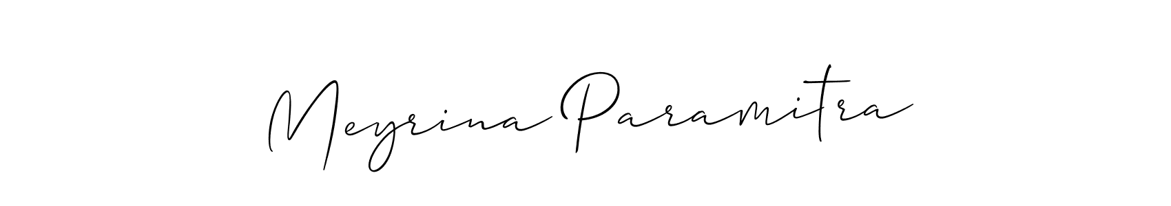 Make a beautiful signature design for name Meyrina Paramitra. With this signature (Allison_Script) style, you can create a handwritten signature for free. Meyrina Paramitra signature style 2 images and pictures png