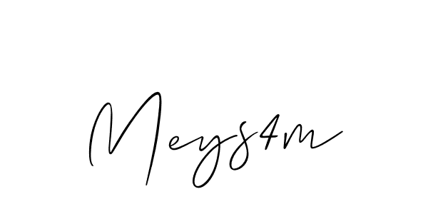 It looks lik you need a new signature style for name Meys4m. Design unique handwritten (Allison_Script) signature with our free signature maker in just a few clicks. Meys4m signature style 2 images and pictures png