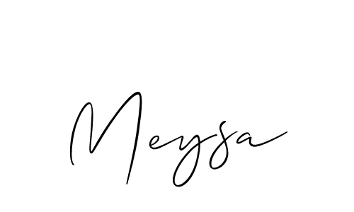 Design your own signature with our free online signature maker. With this signature software, you can create a handwritten (Allison_Script) signature for name Meysa. Meysa signature style 2 images and pictures png