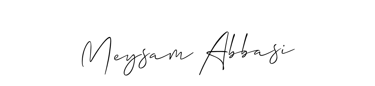 Meysam Abbasi stylish signature style. Best Handwritten Sign (Allison_Script) for my name. Handwritten Signature Collection Ideas for my name Meysam Abbasi. Meysam Abbasi signature style 2 images and pictures png