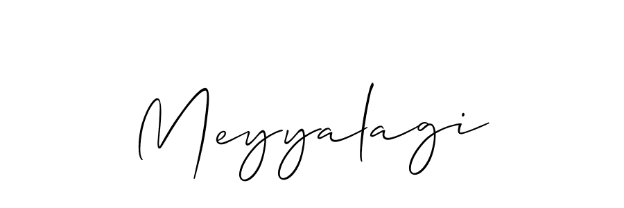 How to make Meyyalagi name signature. Use Allison_Script style for creating short signs online. This is the latest handwritten sign. Meyyalagi signature style 2 images and pictures png