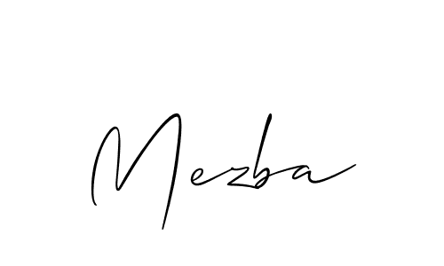 How to make Mezba signature? Allison_Script is a professional autograph style. Create handwritten signature for Mezba name. Mezba signature style 2 images and pictures png
