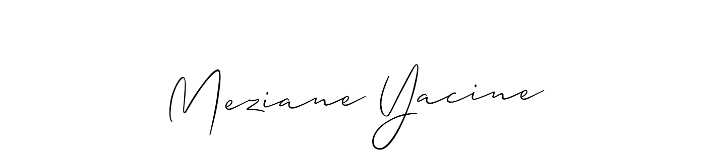 How to make Meziane Yacine signature? Allison_Script is a professional autograph style. Create handwritten signature for Meziane Yacine name. Meziane Yacine signature style 2 images and pictures png