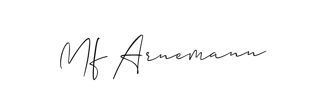 Make a short Mf Arnemann signature style. Manage your documents anywhere anytime using Allison_Script. Create and add eSignatures, submit forms, share and send files easily. Mf Arnemann signature style 2 images and pictures png