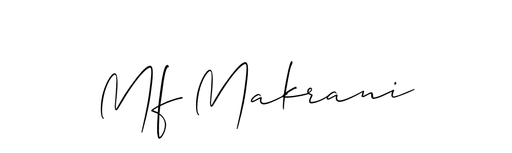 How to Draw Mf Makrani signature style? Allison_Script is a latest design signature styles for name Mf Makrani. Mf Makrani signature style 2 images and pictures png