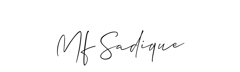 Create a beautiful signature design for name Mf Sadique. With this signature (Allison_Script) fonts, you can make a handwritten signature for free. Mf Sadique signature style 2 images and pictures png