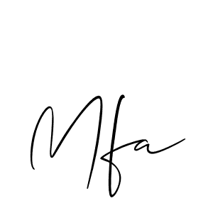 Make a beautiful signature design for name Mfa. Use this online signature maker to create a handwritten signature for free. Mfa signature style 2 images and pictures png