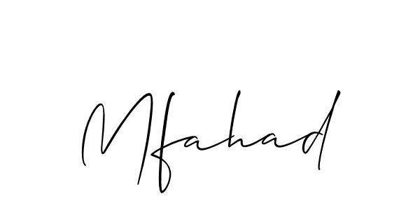 Make a short Mfahad signature style. Manage your documents anywhere anytime using Allison_Script. Create and add eSignatures, submit forms, share and send files easily. Mfahad signature style 2 images and pictures png