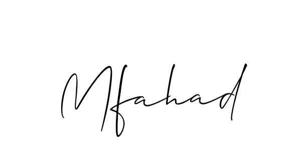 Once you've used our free online signature maker to create your best signature Allison_Script style, it's time to enjoy all of the benefits that Mfahad name signing documents. Mfahad signature style 2 images and pictures png