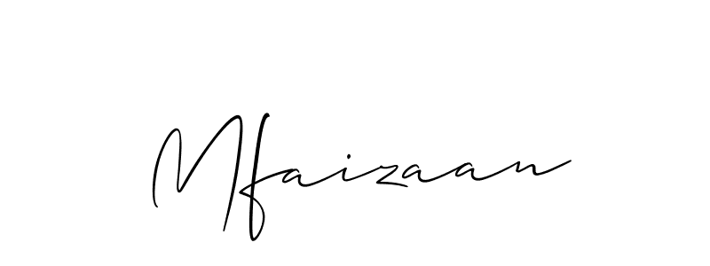 How to make Mfaizaan name signature. Use Allison_Script style for creating short signs online. This is the latest handwritten sign. Mfaizaan signature style 2 images and pictures png