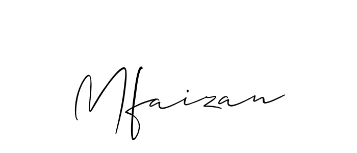 Also You can easily find your signature by using the search form. We will create Mfaizan name handwritten signature images for you free of cost using Allison_Script sign style. Mfaizan signature style 2 images and pictures png