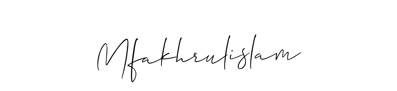 It looks lik you need a new signature style for name Mfakhrulislam. Design unique handwritten (Allison_Script) signature with our free signature maker in just a few clicks. Mfakhrulislam signature style 2 images and pictures png