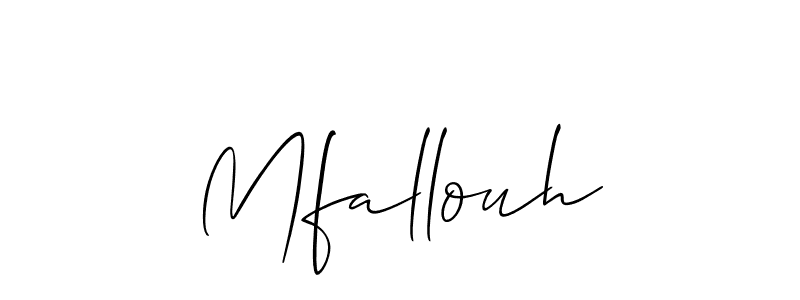 Also You can easily find your signature by using the search form. We will create Mfallouh name handwritten signature images for you free of cost using Allison_Script sign style. Mfallouh signature style 2 images and pictures png