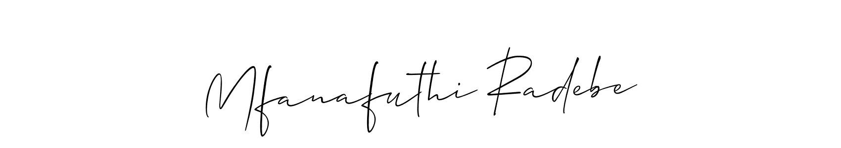 Make a beautiful signature design for name Mfanafuthi Radebe. Use this online signature maker to create a handwritten signature for free. Mfanafuthi Radebe signature style 2 images and pictures png