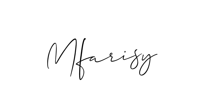 Create a beautiful signature design for name Mfarisy. With this signature (Allison_Script) fonts, you can make a handwritten signature for free. Mfarisy signature style 2 images and pictures png