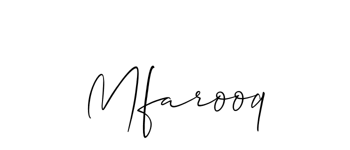 Also You can easily find your signature by using the search form. We will create Mfarooq name handwritten signature images for you free of cost using Allison_Script sign style. Mfarooq signature style 2 images and pictures png