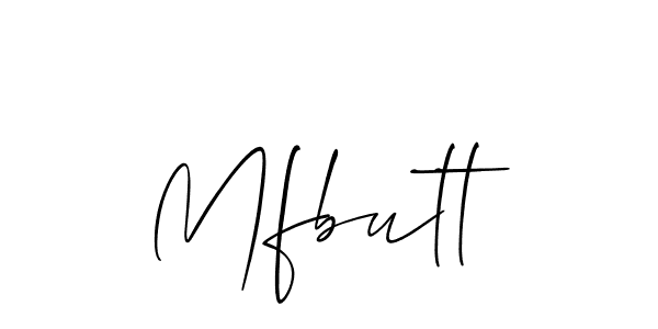 Allison_Script is a professional signature style that is perfect for those who want to add a touch of class to their signature. It is also a great choice for those who want to make their signature more unique. Get Mfbutt name to fancy signature for free. Mfbutt signature style 2 images and pictures png