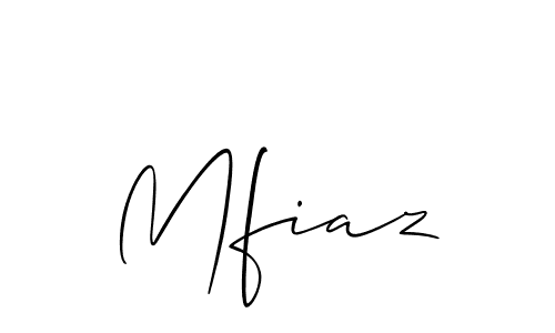 The best way (Allison_Script) to make a short signature is to pick only two or three words in your name. The name Mfiaz include a total of six letters. For converting this name. Mfiaz signature style 2 images and pictures png