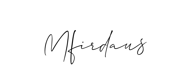 if you are searching for the best signature style for your name Mfirdaus. so please give up your signature search. here we have designed multiple signature styles  using Allison_Script. Mfirdaus signature style 2 images and pictures png