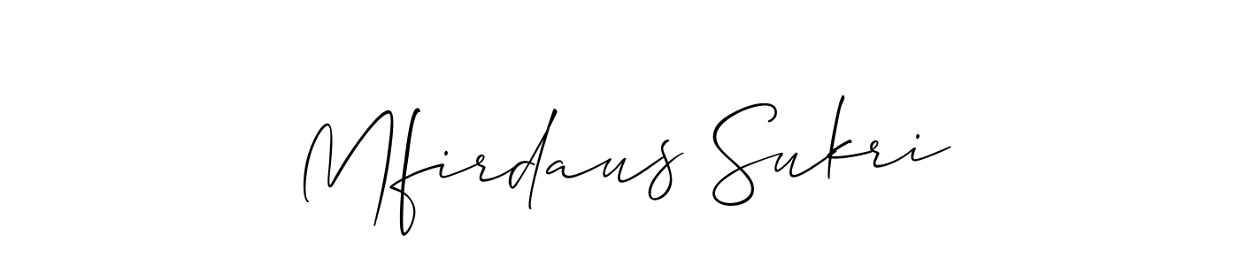 Make a beautiful signature design for name Mfirdaus Sukri. Use this online signature maker to create a handwritten signature for free. Mfirdaus Sukri signature style 2 images and pictures png