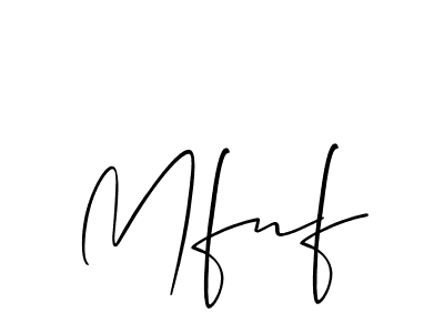 Make a beautiful signature design for name Mfnf. With this signature (Allison_Script) style, you can create a handwritten signature for free. Mfnf signature style 2 images and pictures png