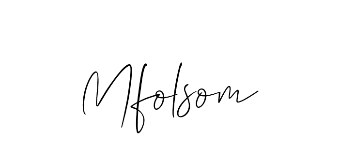 Create a beautiful signature design for name Mfolsom. With this signature (Allison_Script) fonts, you can make a handwritten signature for free. Mfolsom signature style 2 images and pictures png