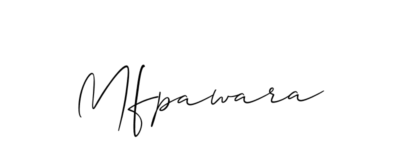 Allison_Script is a professional signature style that is perfect for those who want to add a touch of class to their signature. It is also a great choice for those who want to make their signature more unique. Get Mfpawara name to fancy signature for free. Mfpawara signature style 2 images and pictures png