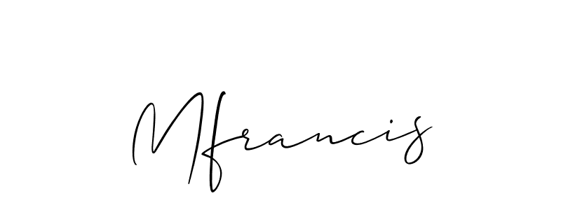Make a beautiful signature design for name Mfrancis. Use this online signature maker to create a handwritten signature for free. Mfrancis signature style 2 images and pictures png