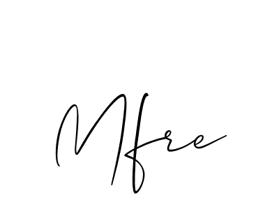 Make a beautiful signature design for name Mfre. With this signature (Allison_Script) style, you can create a handwritten signature for free. Mfre signature style 2 images and pictures png