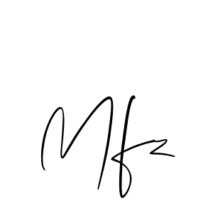 How to make Mfz name signature. Use Allison_Script style for creating short signs online. This is the latest handwritten sign. Mfz signature style 2 images and pictures png