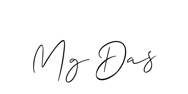 Use a signature maker to create a handwritten signature online. With this signature software, you can design (Allison_Script) your own signature for name Mg Das. Mg Das signature style 2 images and pictures png