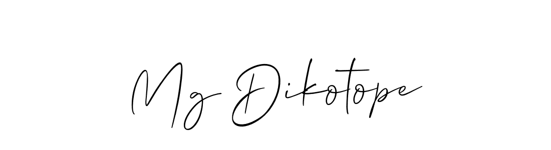 Also You can easily find your signature by using the search form. We will create Mg Dikotope name handwritten signature images for you free of cost using Allison_Script sign style. Mg Dikotope signature style 2 images and pictures png