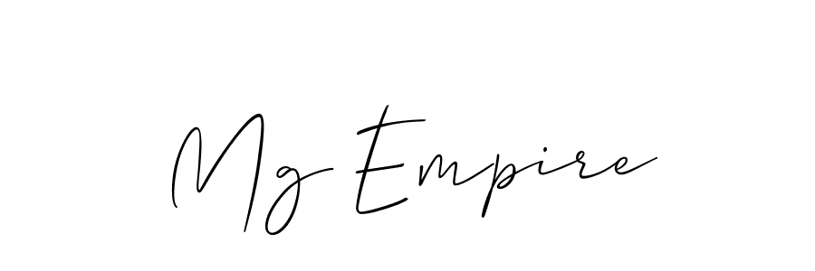 How to make Mg Empire signature? Allison_Script is a professional autograph style. Create handwritten signature for Mg Empire name. Mg Empire signature style 2 images and pictures png