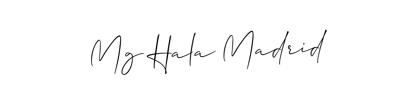 See photos of Mg Hala Madrid official signature by Spectra . Check more albums & portfolios. Read reviews & check more about Allison_Script font. Mg Hala Madrid signature style 2 images and pictures png