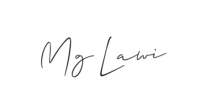 How to Draw Mg Lawi signature style? Allison_Script is a latest design signature styles for name Mg Lawi. Mg Lawi signature style 2 images and pictures png