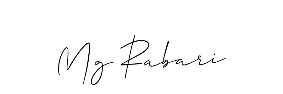 How to Draw Mg Rabari signature style? Allison_Script is a latest design signature styles for name Mg Rabari. Mg Rabari signature style 2 images and pictures png