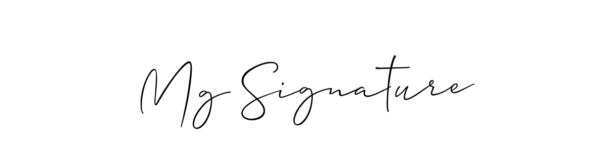 Make a beautiful signature design for name Mg Signature. With this signature (Allison_Script) style, you can create a handwritten signature for free. Mg Signature signature style 2 images and pictures png