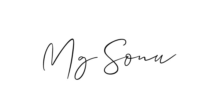 if you are searching for the best signature style for your name Mg Sonu. so please give up your signature search. here we have designed multiple signature styles  using Allison_Script. Mg Sonu signature style 2 images and pictures png